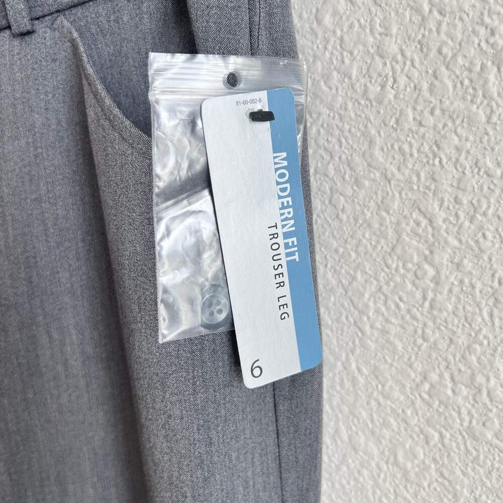 NEW Wortington Heather Gray Mid Rise Trouser Pant Women's 6 Modern Fit Stretch - Picture 3 of 9